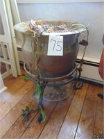 Large Flowerpot on Iron Stand