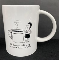 Huge Successful Woman Oversize Coffe Cup - 7"