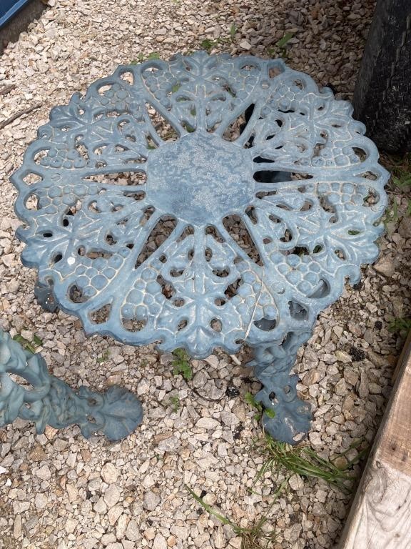 Wrought iron side table 19.5x15