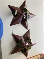 Metal stars with leaves 15x18