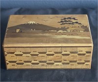 Vintage Japanese wood puzzle box