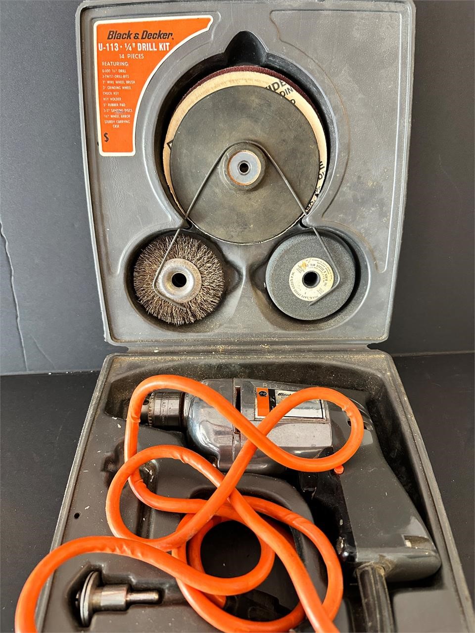 Vintage Black and Decker Drill Kit
