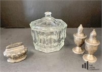 Vintage Glass and Silver Lot
