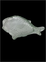 Vintage Clear Glass Open Mouth Fish Candy/Nut
