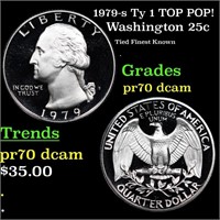 Proof 1979-s Ty 1 Washington Quarter TOP POP! 25c