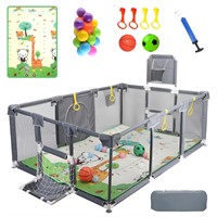 Upgrated Baby Playpen with Mat, Playpen for Babies
