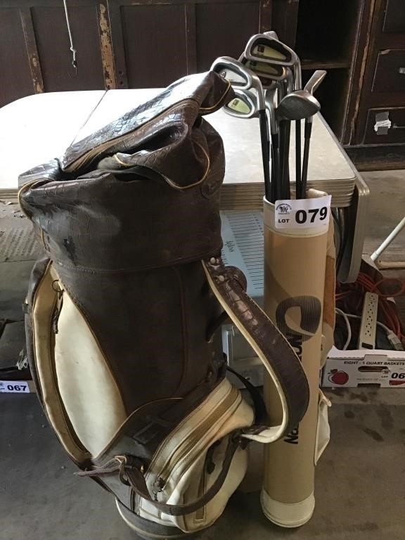 GOLF CLUB BAG, IRONS