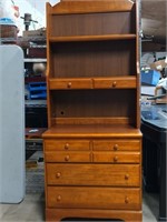 Jerry finish dresser with bookcase top look at