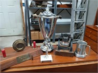 3 Clay pigeon shooting trophies 1 for women's