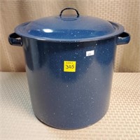 Blue Enamelware Pot