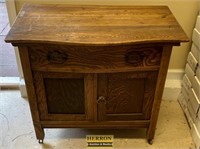 Solid Wood Rolling Cabinet