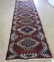 Indo-Kazak Carpet Rug with Rust Field 2162