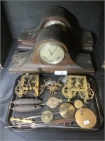 Vintage Mantle Clocks W/ Extra Parts & Keys.