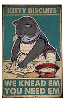 LXB Kitty Biscuits Metal Sign 8x12 Inch