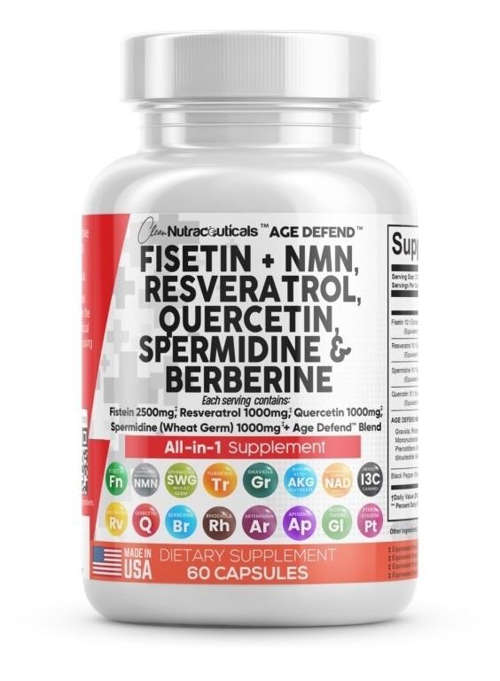 New, Fisetin 2500mg Quercetin 1000mg NMN