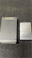 Zippo Chrome Lighter Engraved W.F.C With Case