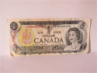 1973 CANADA ONE DOLLAR BANKNOTE