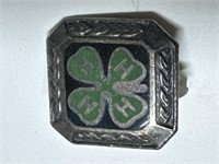 Steel Silver 4-H Pin 2.28 Grams