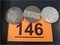 Coin Peace Silver Dollars 2 ea. 1922-D, 1922-S