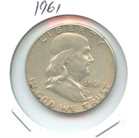 1961 Franklin Silver Half Dollar