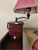 Antique Coffee Grinder Lamp