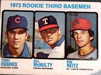 1973 Topps RC 3rd Baseman Hughes/McNulty/Reitz Top