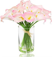 Lily Artificial Flowers(Pink-20Stems)