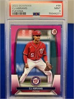 2023 Bowman Fuchsia  CJ Abrams /299  PSA 9