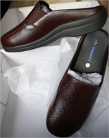 Dr. Leonard's brown leather shoes