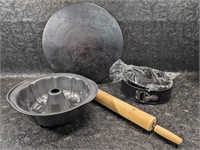 Pampered Chef Pizza Stone, Spring Form Pans,