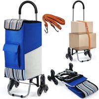 Foldable Shopping Cart with Stair Climbing