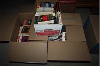 3 boxes of books,most are paper back novels