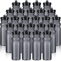 (BLACK) Tessco 24 Pack 25 Oz Sports Water Bottles