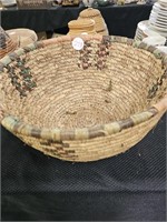 Vintage Handmade Woven Basket