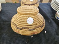 Vintage Handmade Woven Basket