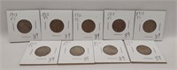 (9) 1913 T.1 Nickels AG-F