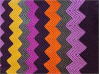 Vintage Chevron Pattern Afghan