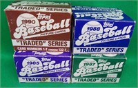 1985 1987 1988 1990 Topps Traded Baseball Card Set