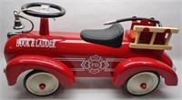 Fire Chief Kid's Ride-On Toy Engine: 30" Long