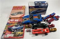 Assortment of Vintage Toy Cars & Car Books