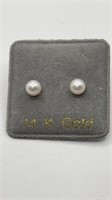 Genuine Cultured Pearl 14K Earrings