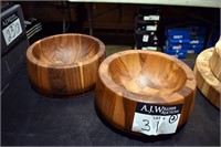 {each} Wooden Mixing Bowls