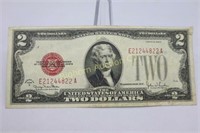 1928G Red Seal Two Dollar Note