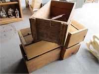 (7) Wood Crates