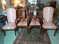 Set of 12 Queen Anne dining chairs.