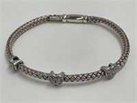 " Meshmerise " 925 Silver Bangle Bracelet with