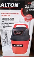 PORTABLE WALL MOUNTED WET DRY VAC 2.5 GALLON