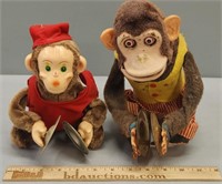 2 Old Clancy the Monkey Battery Op Toys