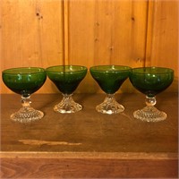 (4) Glass Champagne / Sherbert Glasses