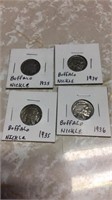Buffalo nickels 1925-34-35-36